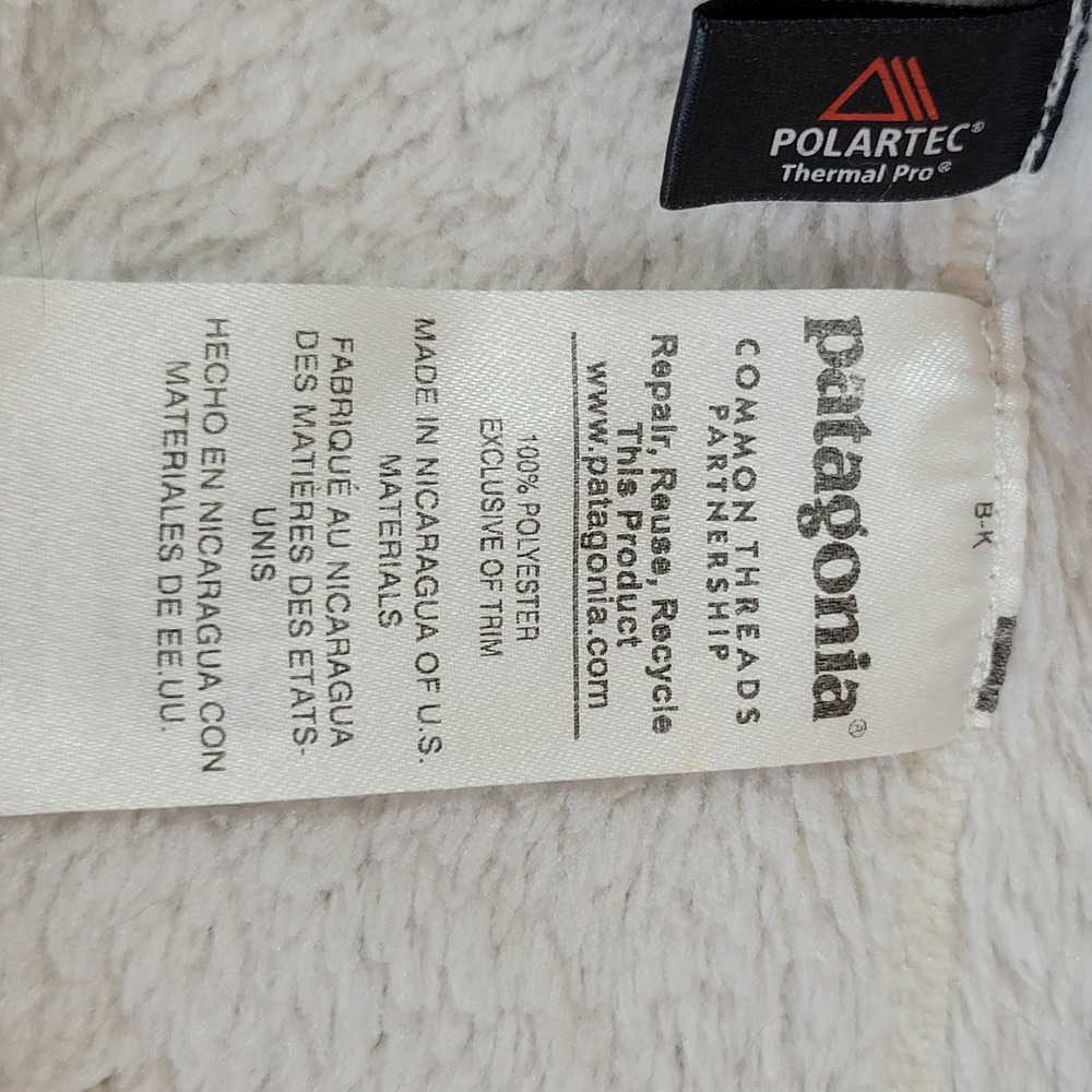 Patagonia Re-Tool Snap-T Pullover Fleece Cream White Polartec Womens Small - Picture 6 of 16